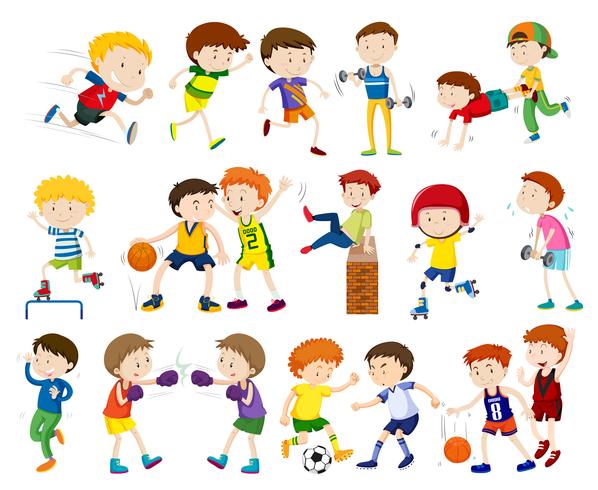 A set of kids activities vector