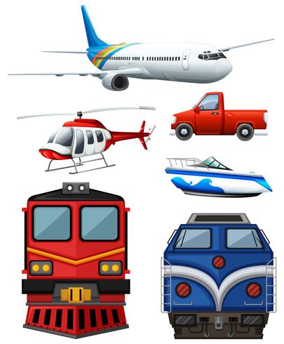 Different types of transportation vector
