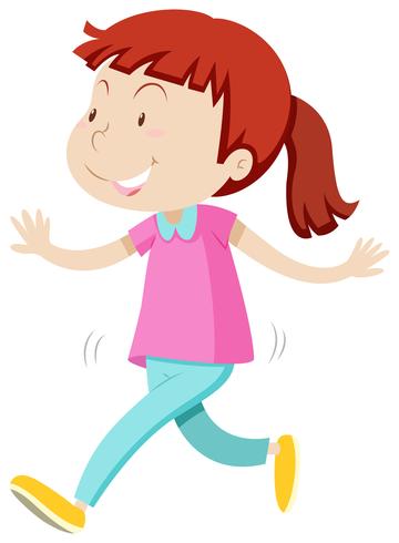 Little girl with happy face vector