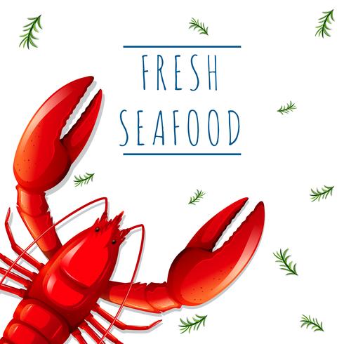 A fresh seafood template vector
