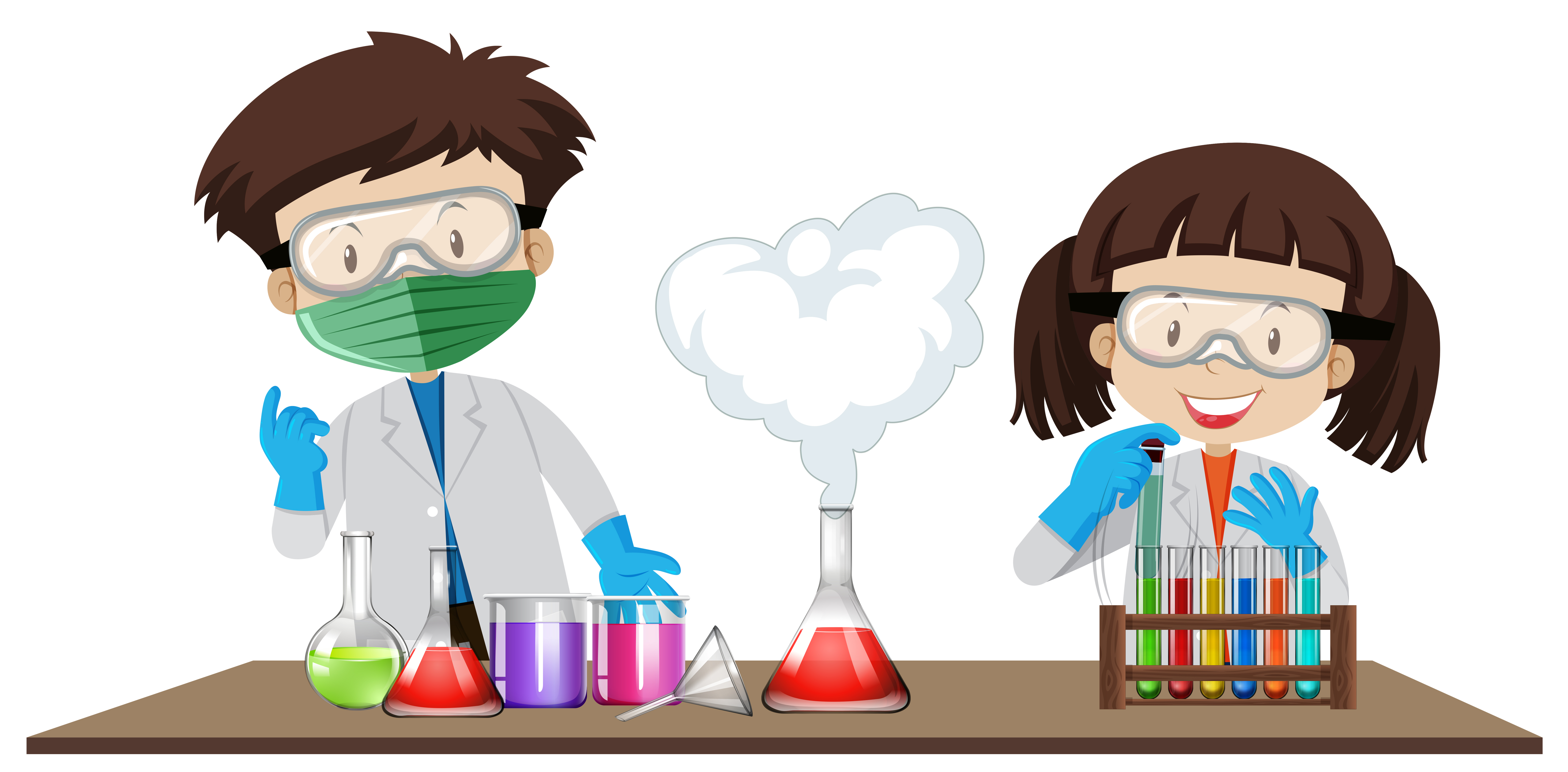 School Science Lab Cartoon