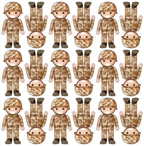 Seamless background design with toy soldiers vector