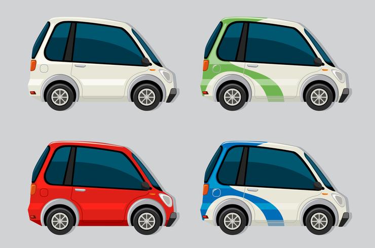 Conjunto de coche eléctrico vector