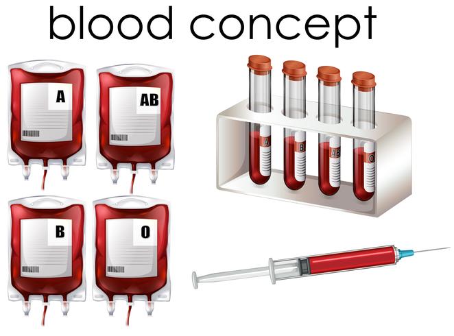 Blood Concept on White Background vector