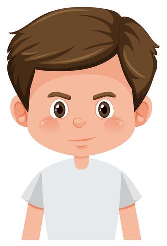 A brunette boy character vector