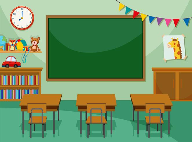 Interior of class room vector