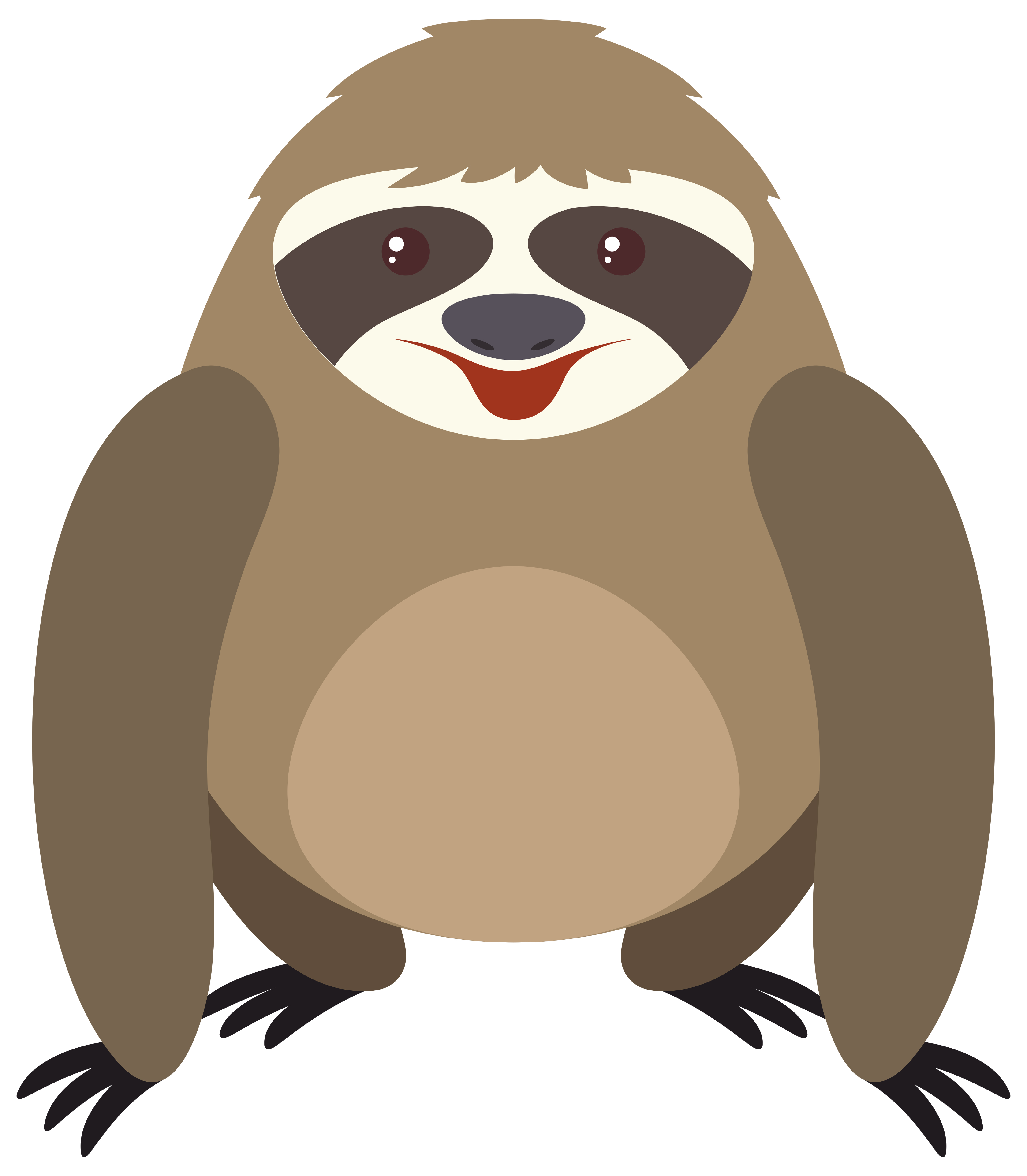 Cute sloth with round body 297507 Vector Art at Vecteezy