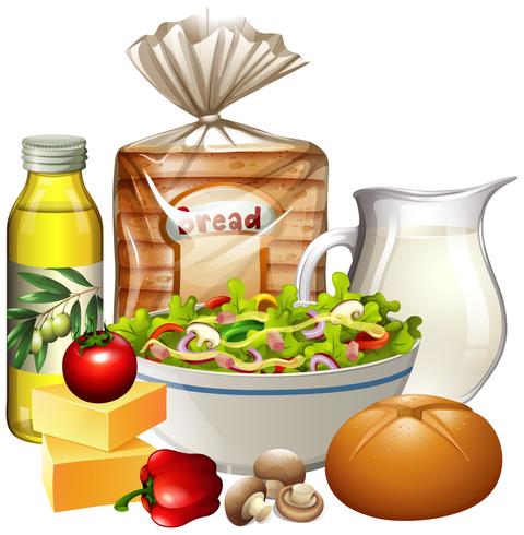 A Set of Healthy Food vector