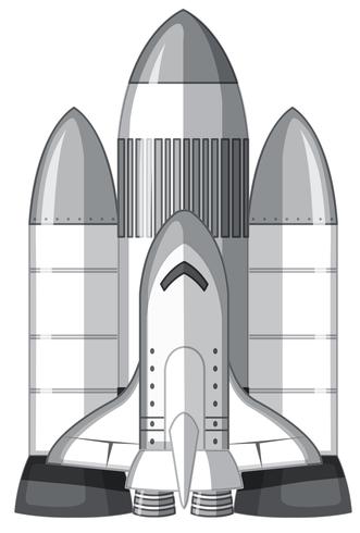 A large shuttle rocket ship vector