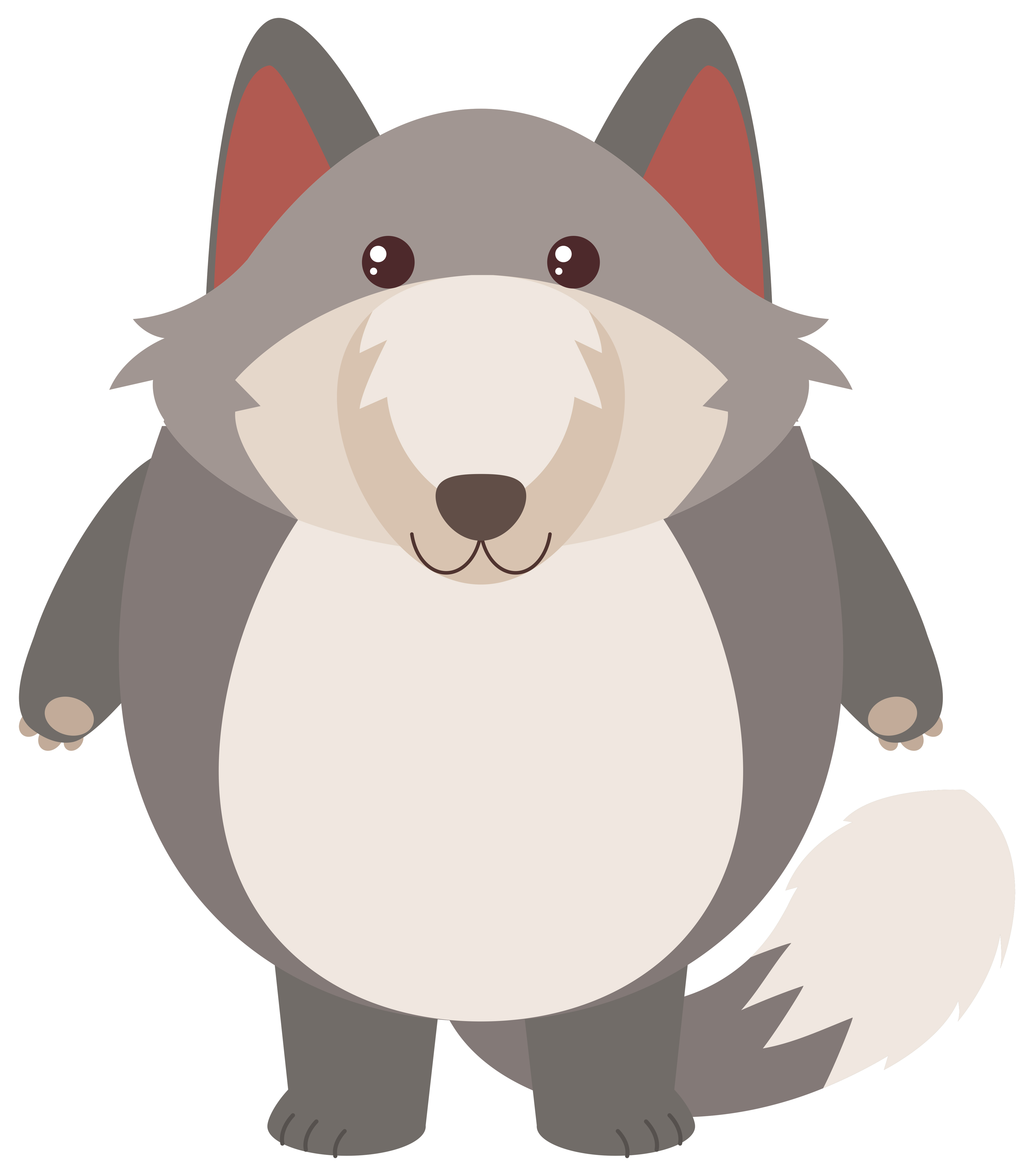 Gray fox on white background 297546 Vector Art at Vecteezy