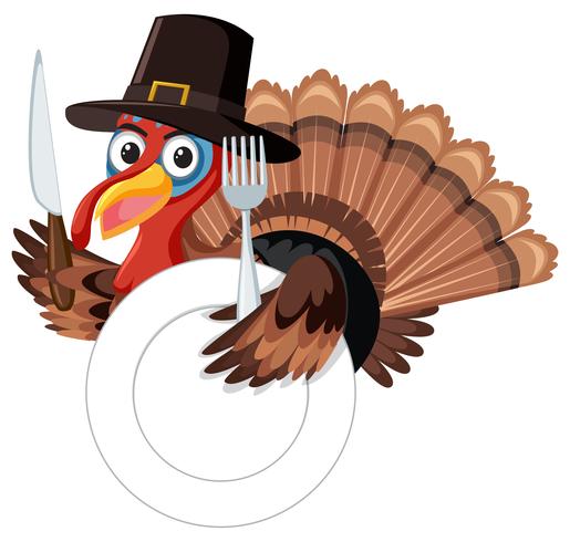 Thanksgiving turkey with fork and knife - Download Free Vector Art, Stock Graphics & Images