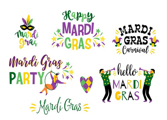 Mardi Gras. Elemento de diseño vectorial para el concepto de carnaval vector