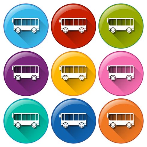 Bus icons vector