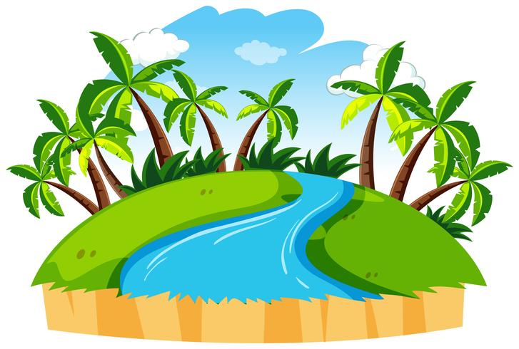 Isolated river nature landscape - Download Free Vector Art, Stock Graphics & Images