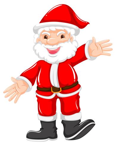 Feliz santa en traje rojo vector