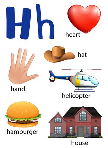 Things that start with the letter H vector