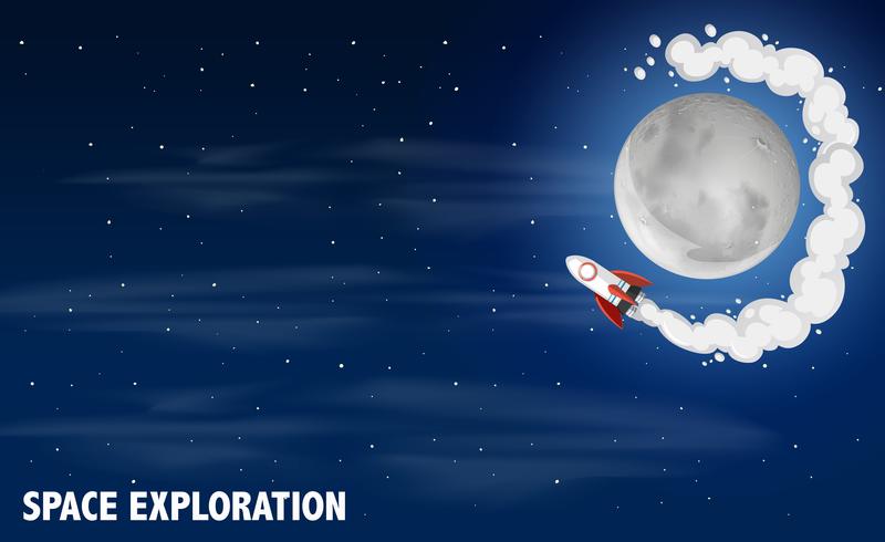 Space exploration scene concept vector