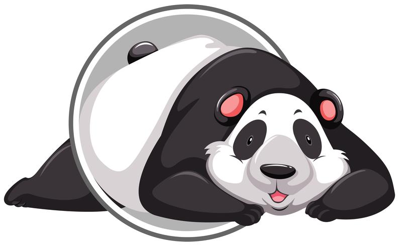 A panda sticker template vector