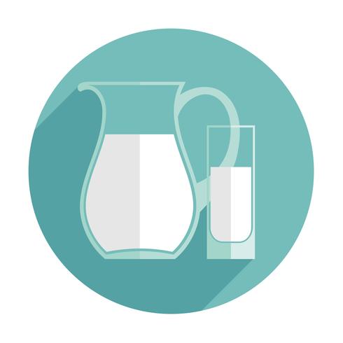 Vector modern flat design illustration of milk.