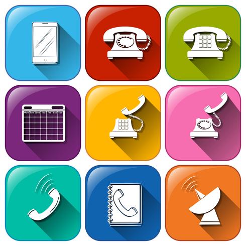 Different icons for communication vector