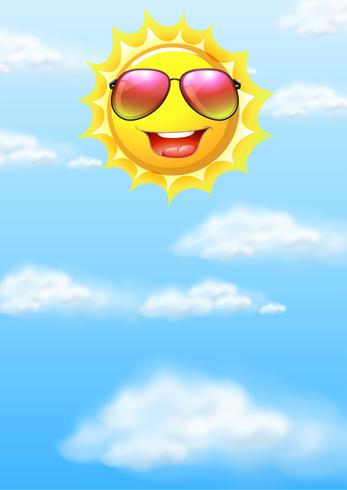 A happy sun on sky - Download Free Vector Art, Stock Graphics & Images