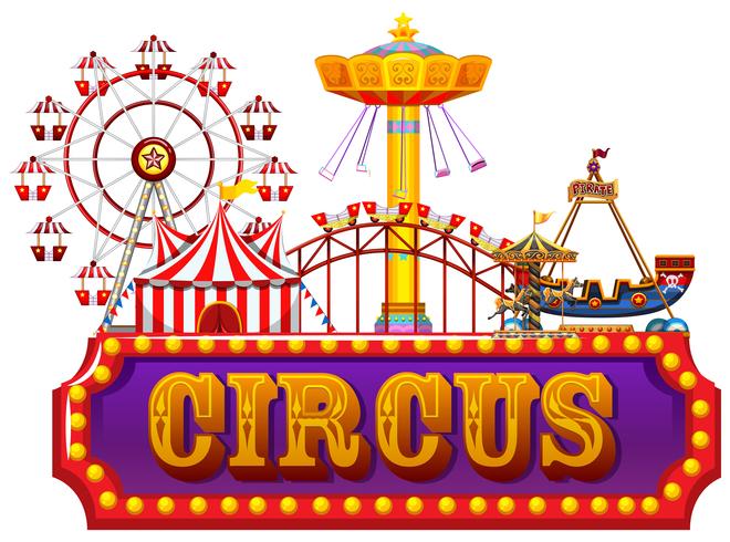 Una feria de circo divertida vector