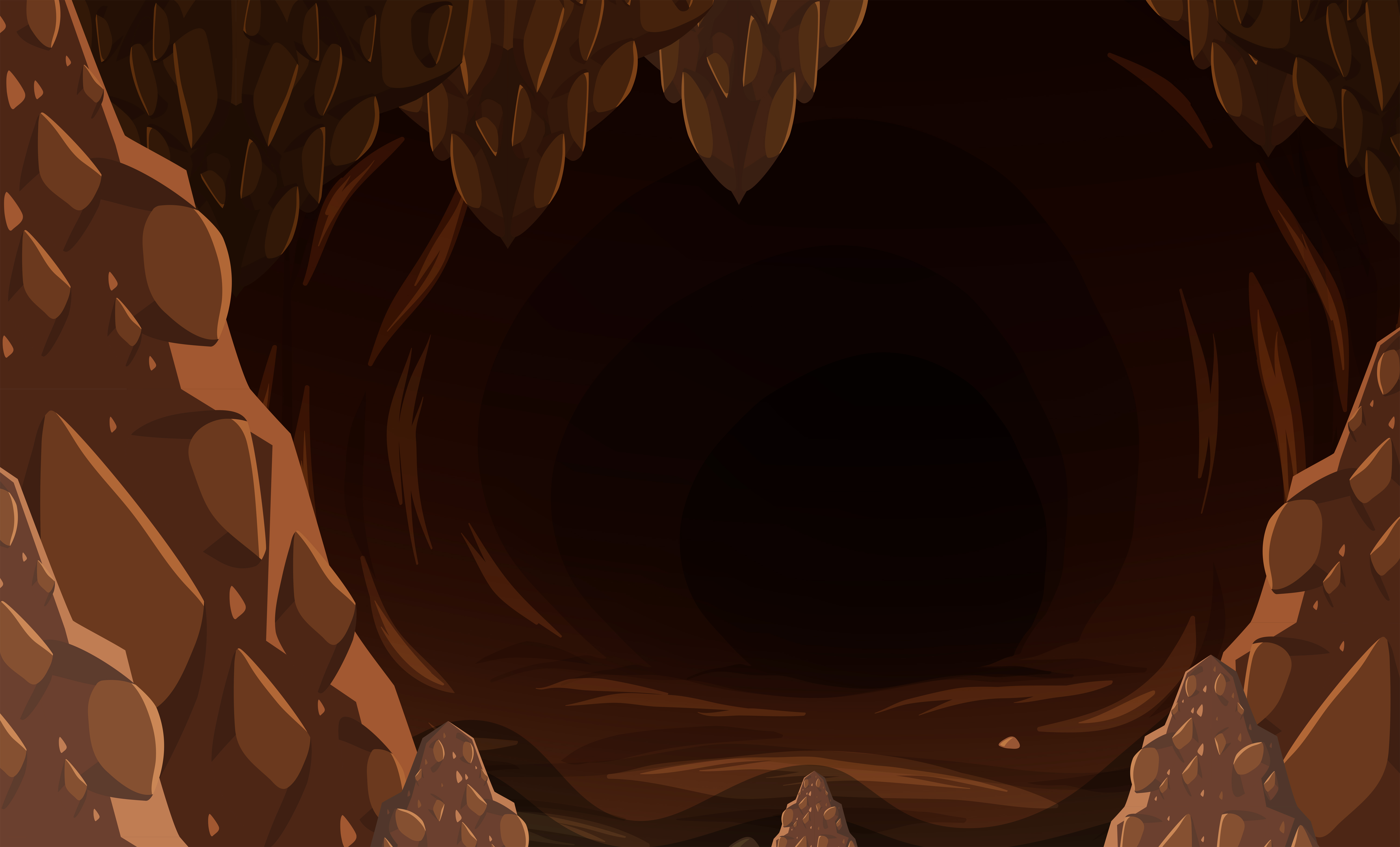 A dark stone cave 298133 - Download Free Vectors Clipart Graphics 