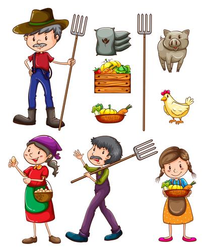 Farmers vector