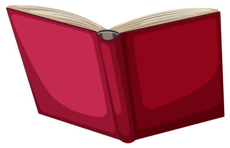 Red book object on white background vector