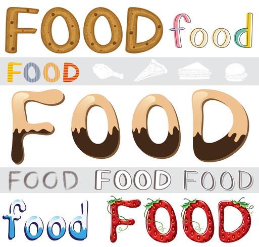 Set of food artwork vector