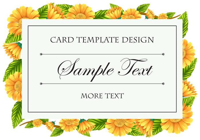 Card template with yellow calendula flowers - Download Free Vector Art, Stock Graphics & Images