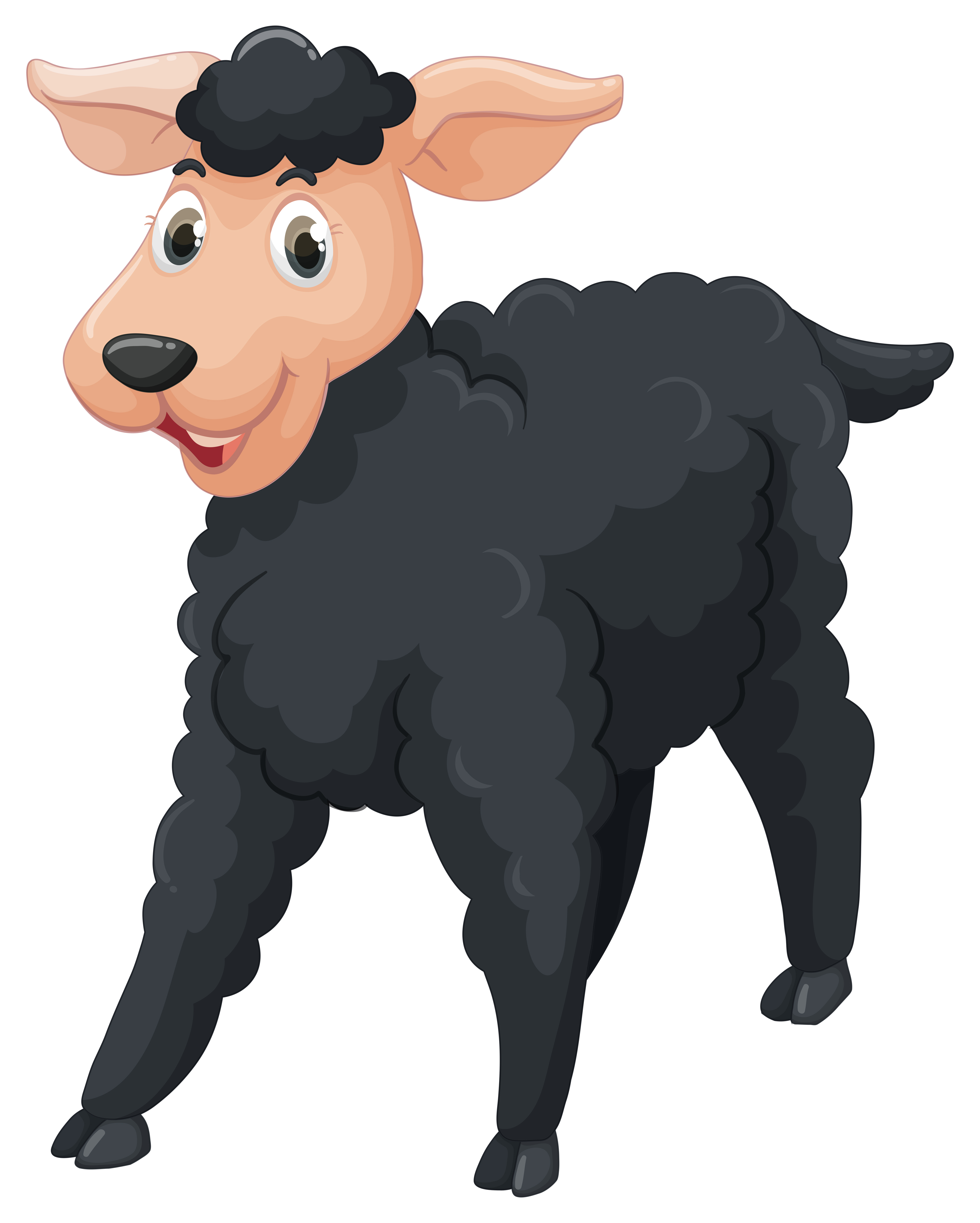 Black sheep with happy face - Download Free Vectors, Clipart Graphics