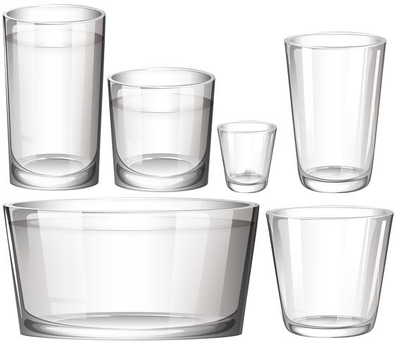 Set of glasses vector