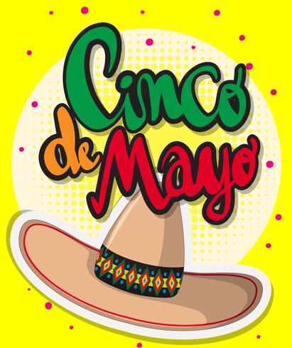 Plantilla de tarjeta para el festival Cinco de Mayo. vector