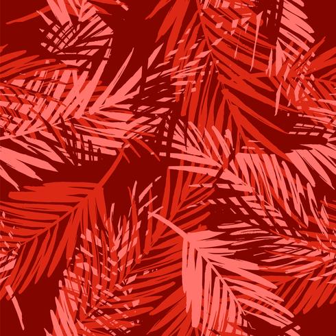 Seamless exotic pattern with tropical plants. vector