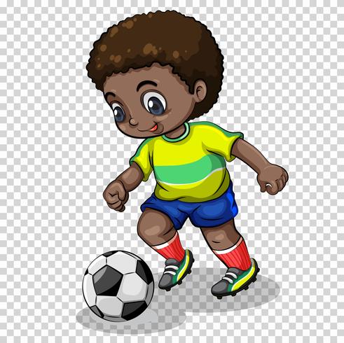 Football player playing football on transparent background vector