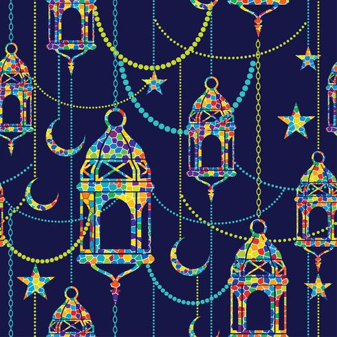 Ramadan background. Vector seamless pattern.