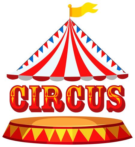 Circus tent concept with text vector