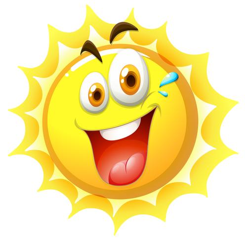 A happy sun on white background - Download Free Vector Art, Stock Graphics & Images