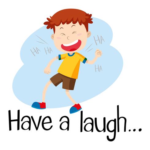 Wordcard for have a laugh vector