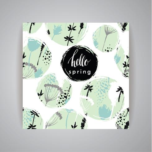 Artistic creative Hand Drawn spring  Design vector