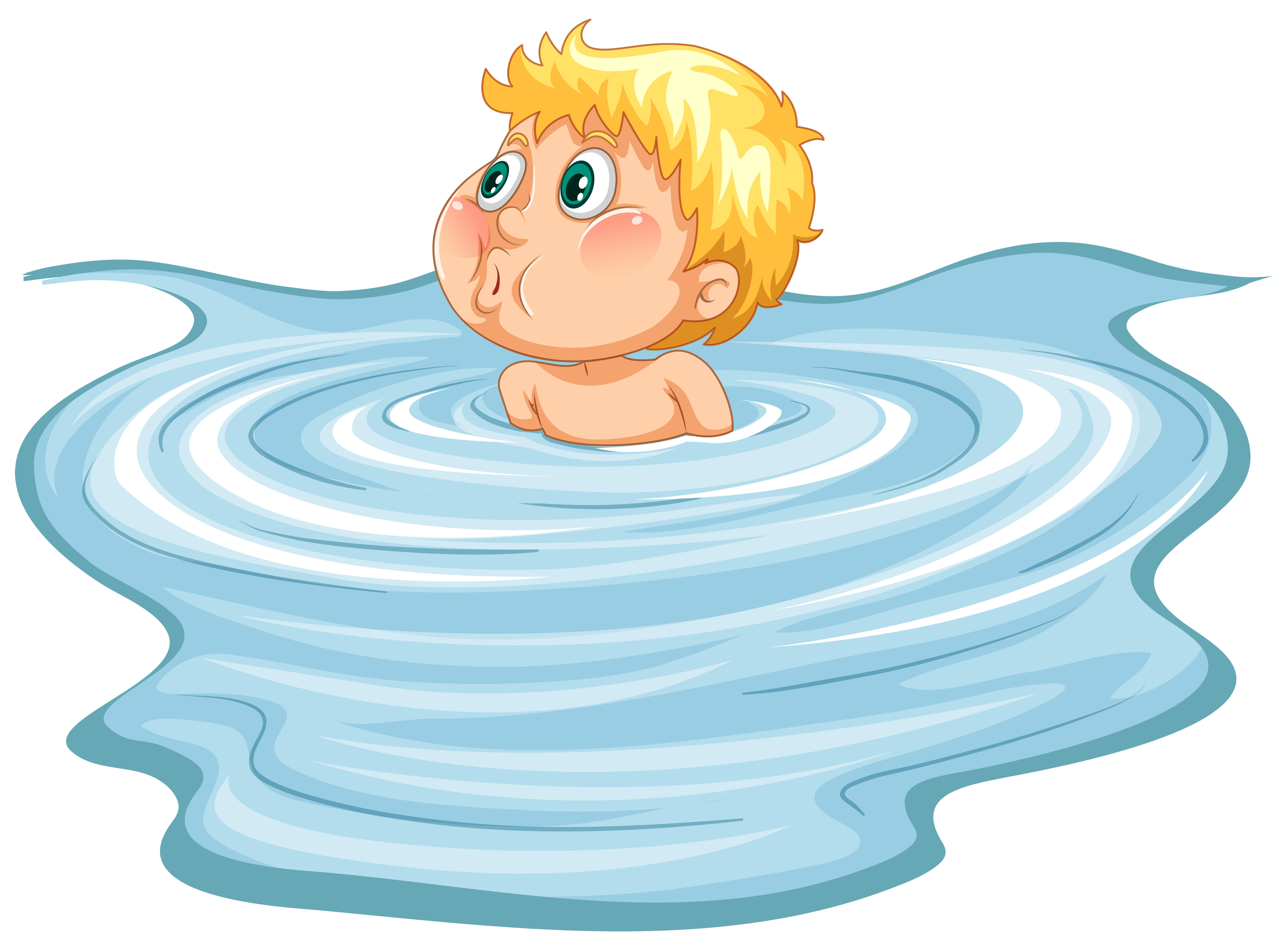 Young boy in a pool 298899 Vector Art at Vecteezy