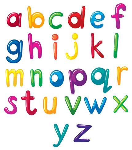 Letras pequeñas del alfabeto. vector