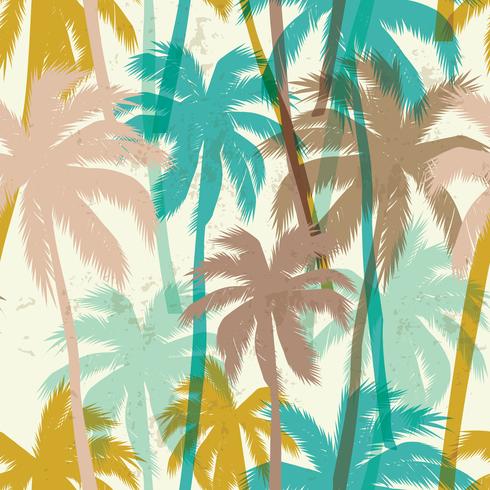 Tropical summer print with palm. vector