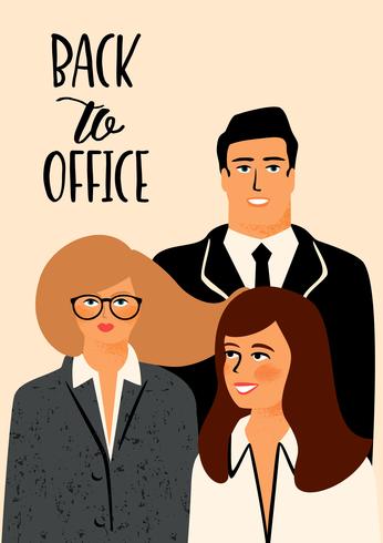 Vectior illustration with office workers. vector