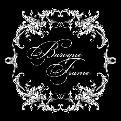 Vector ornamental frame. Baroque pattern. 