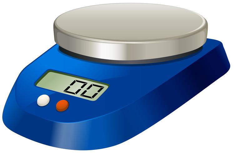 Lab measuring scale with metal plate vector