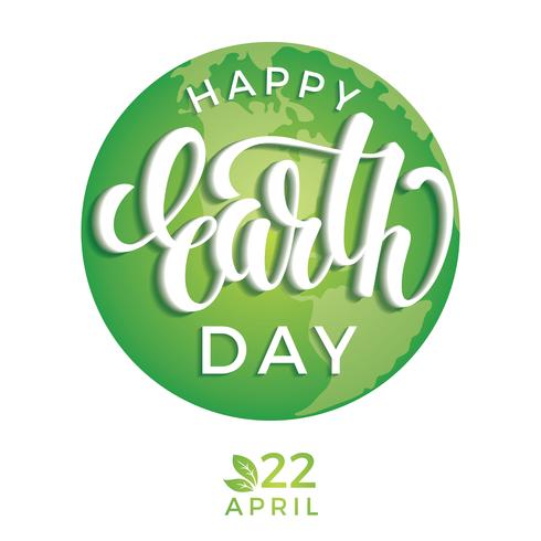 Earth Day day concept with planet Earth. vector