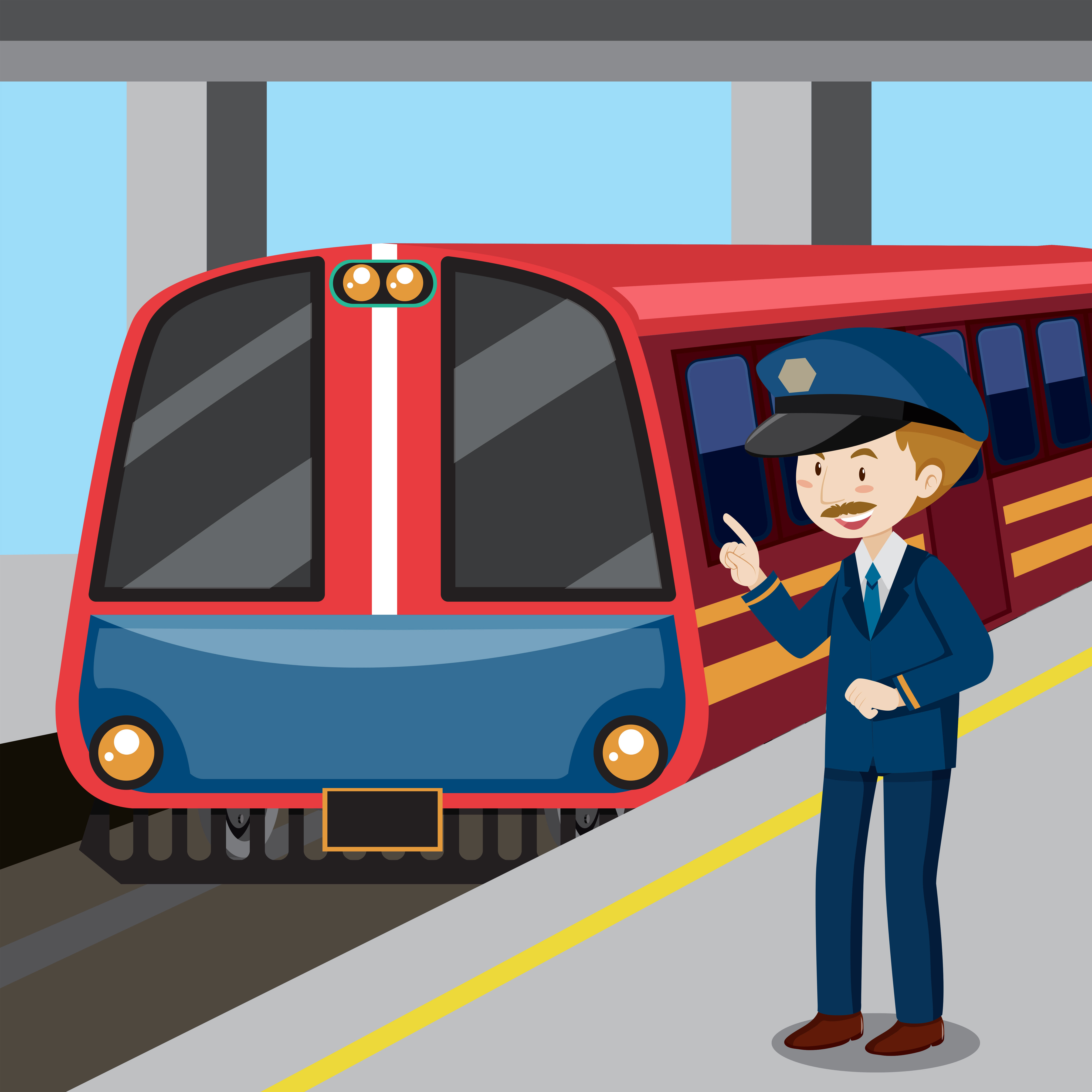 Browse 159 incredible Train Conductor vectors, icons, clipart graphics, and...