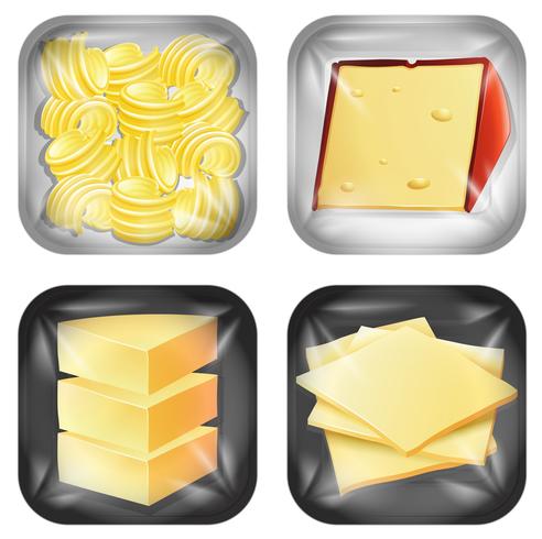 Set of different dairy packaged food - Download Free Vector Art, Stock Graphics & Images